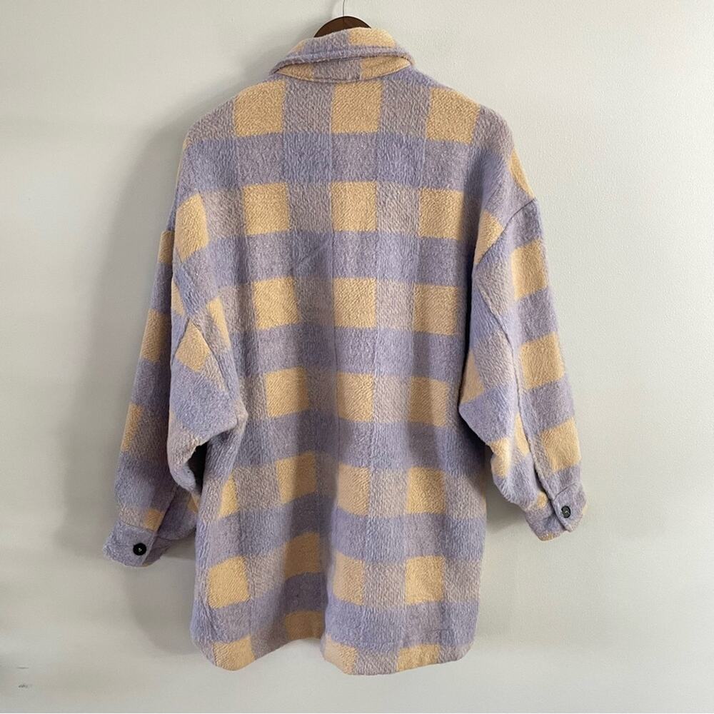 Princess Polly Women’s Keelee Jacket Purple & Cream Check Oversized Shacket XS/S - Picture 8 of 11